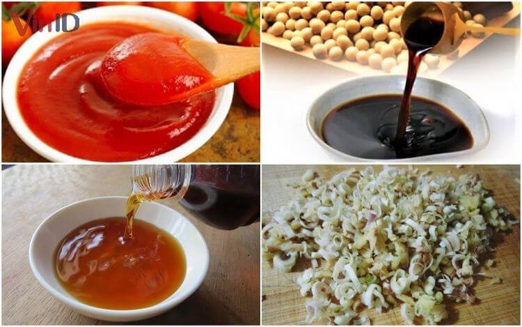 CÃ¡c nguyÃªn liá»‡u chÃ­nh lÃ m nÆ°á»›c sá»‘t bÃ¡nh mÃ¬ heo quay