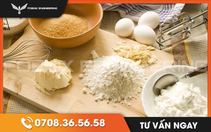 Các nguyên liệu cần thiết để làm bánh mì đặc ruột bao gồm bột, men, nước, muối