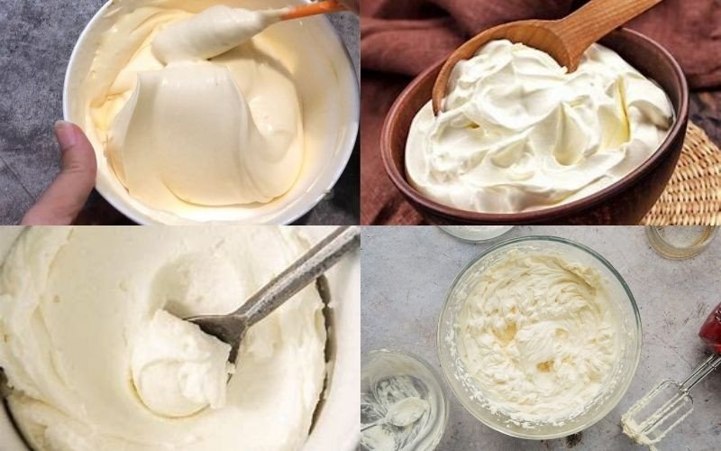 Các nguyên liệu cơ bản để chế biến sốt phô mai kem tươi và cream cheese sánh mịn
