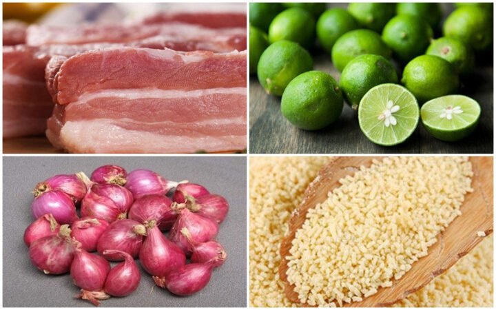 Các nguyên liệu tươi ngon cần thiết cho cách làm thịt heo chiên giòn bằng chảo