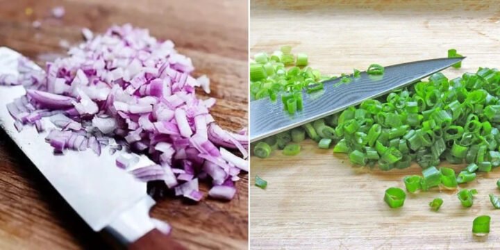 Các nguyên liệu tươi ngon chuẩn bị cho món thịt băm rang cháy cạnh đậm đà