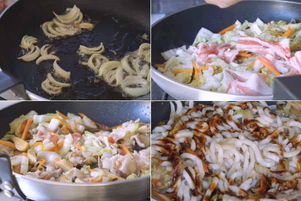 Cách chế biến mì udon xào kiểu Nhật