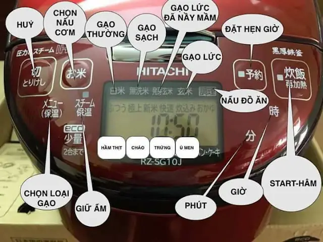 Hướng Dẫn Chi Tiết Cách Hẹn Giờ Nấu Cơm Nồi Hitachi