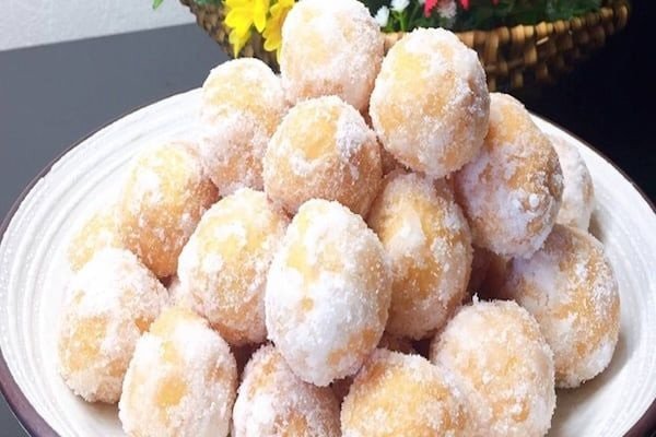 Cách làm bánh rán đường bằng bột nếp khô