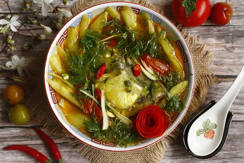 cách làm dọc mùng nấu cá