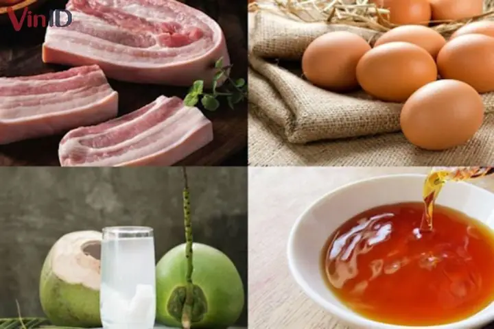 1.1. Cách làm món thịt kho trứng với nước dừa