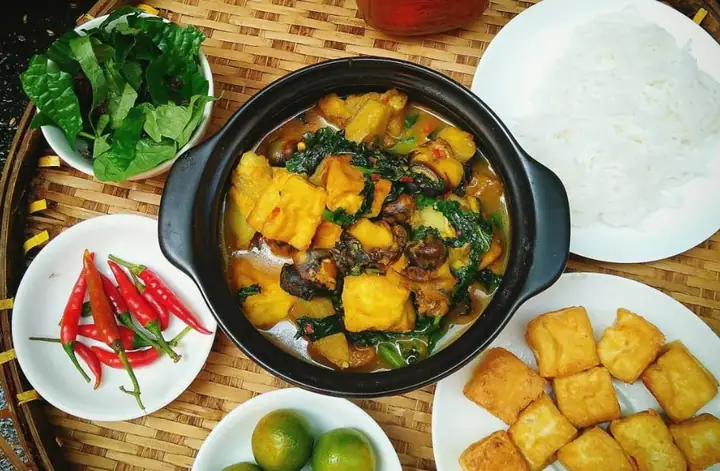 cách làm ốc nhồi nấu chuối đậu