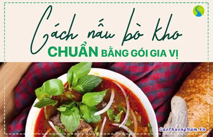 cách nấu bò kho bằng gói gia vị