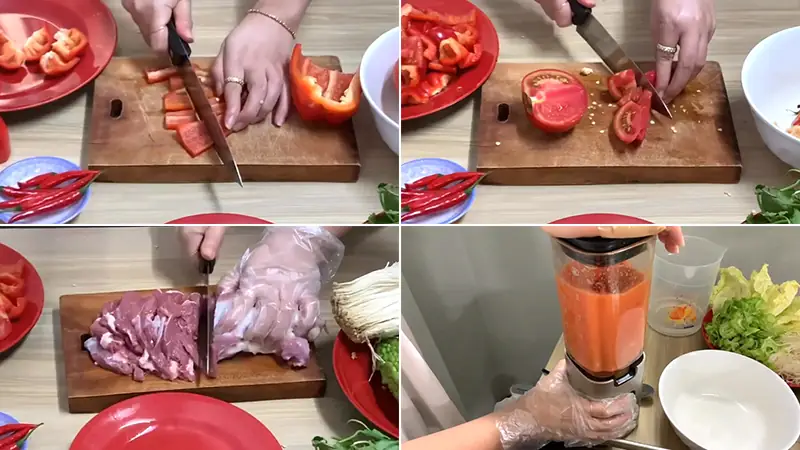 cách nấu bò nhúng ớt