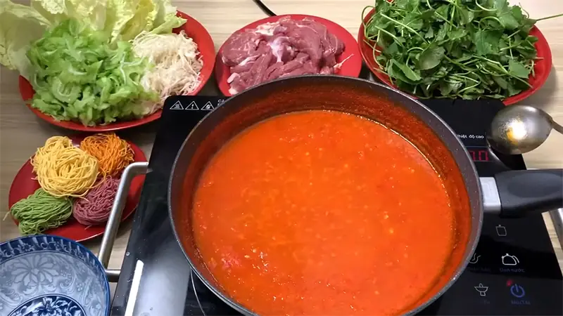 cách nấu bò nhúng ớt