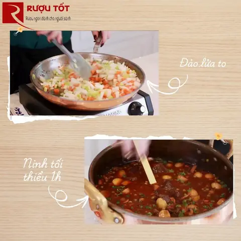 Hướng dẫn chi tiết cách nấu bò sốt vang không cần rượu vang Hướng dẫn chi tiết cách nấu bò sốt vang không cần rượu vang