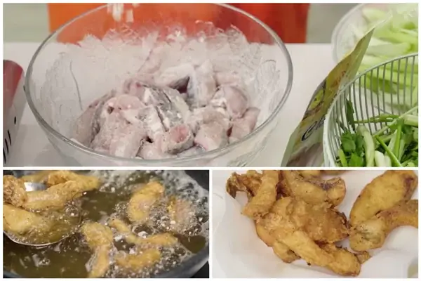 Bước 5: Tẩm bột và chiên cá
