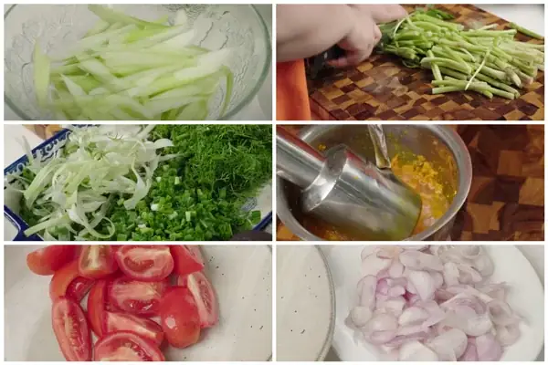 Cách 2: Sơ chế các nguyên liệu khác