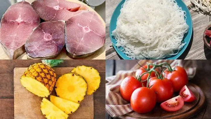 Chuẩn bị nguyên liệu làm bún cá thu