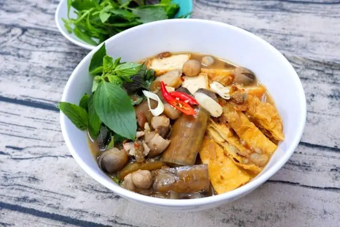 cách nấu bún mắm chay