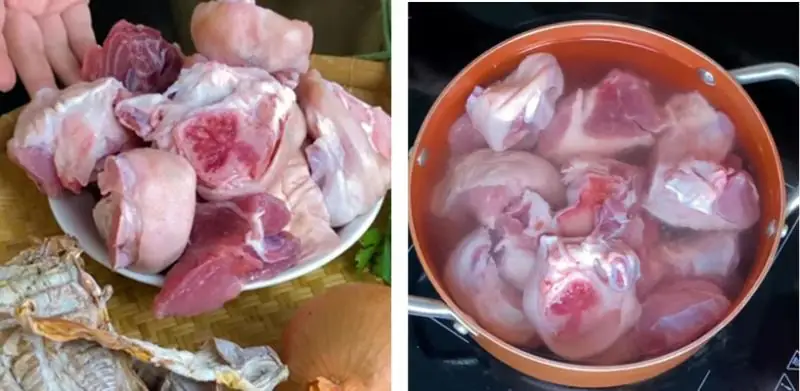 cách nấu bún măng giò heo