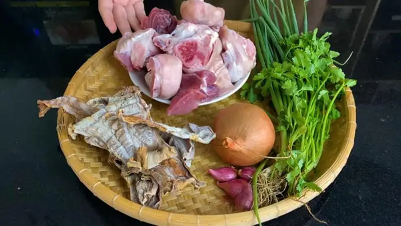 cách nấu bún măng giò heo