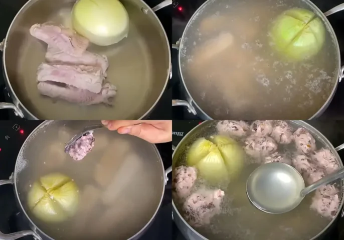 cách nấu bún mọc sườn