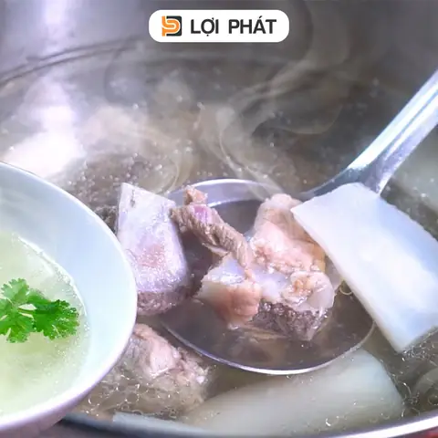 Quy trình nấu bún nước lèo với nồi nấu phở điện LỢI PHÁT