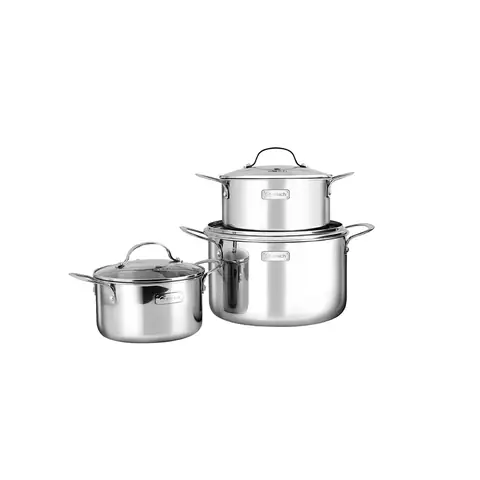 Bộ nồi inox 3 lớp đáy liền Elmich 2103OL size 18,20,26cm Bộ nồi inox 3 lớp đáy liền Elmich 2103OL size 18,20,26cm