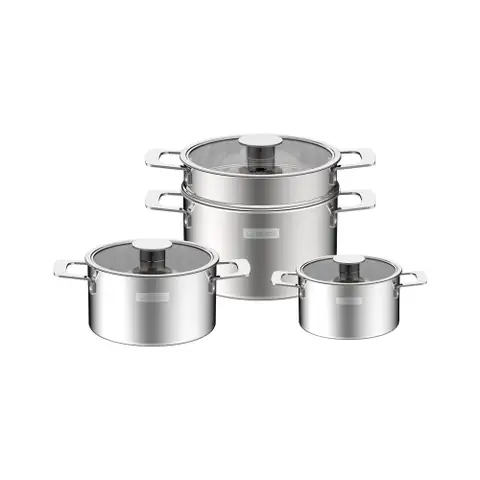 Bộ nồi inox liền khối Elmich Hera EL-8132IN size 16, 20, 22 xửng hấp 22cm Bộ nồi inox liền khối Elmich Hera EL-8132IN size 16, 20, 22 xửng hấp 22cm