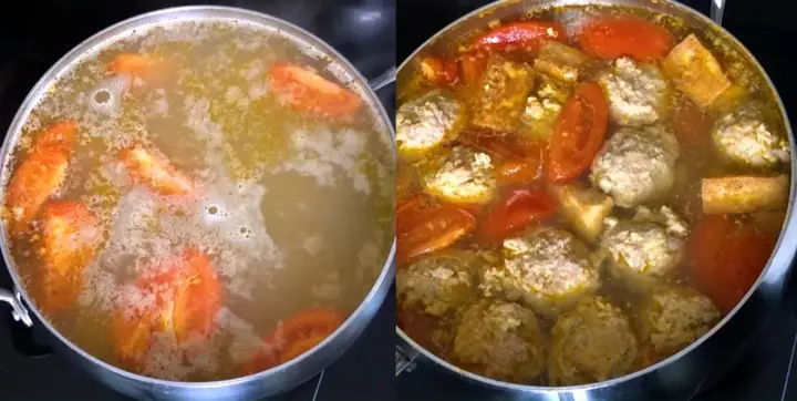 Bước 5: Viên chả cho món bún riêu tôm khô Bước 5: Viên chả cho món bún riêu tôm khô