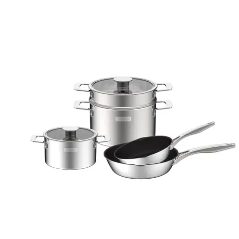Bộ nồi Inox liền khối Elmich Hera EL-8134IN size 18, nồi hấp 22 chảo 20, chảo 26cm Bộ nồi Inox liền khối Elmich Hera EL-8134IN size 18, nồi hấp 22 chảo 20, chảo 26cm