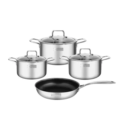 Bộ nồi chảo Inox 304 cao cấp 3 đáy liền nguyên khối Elmich Trimax Classic EL-2110OL Bộ nồi chảo Inox 304 cao cấp 3 đáy liền nguyên khối Elmich Trimax Classic EL-2110OL