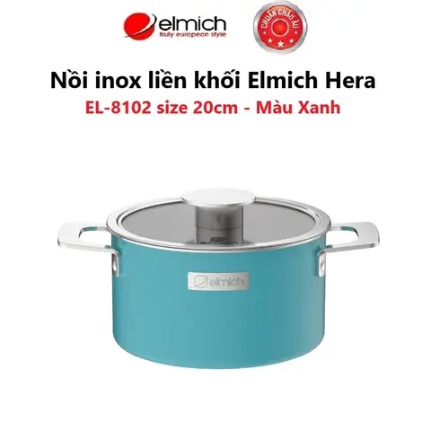 Nồi inox liền khối Elmich Hera - Xanh Ngọc Nồi inox liền khối Elmich Hera - Xanh Ngọc