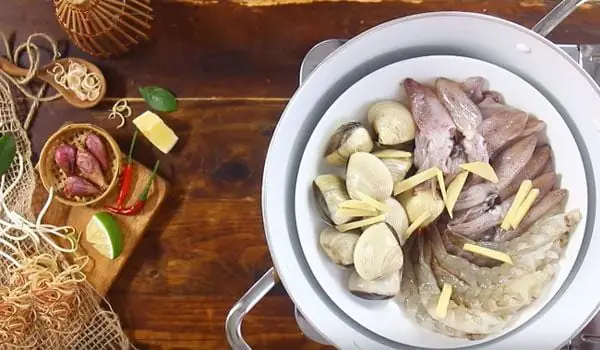 cách nấu bún thái hải sản