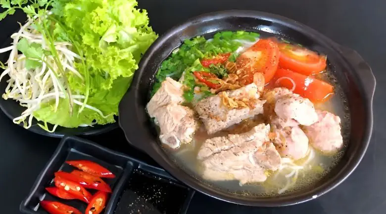 cách nấu bún xương heo
