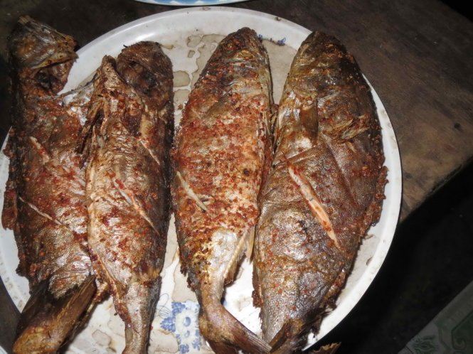 Cá cu nướng muối ớt đậm đà