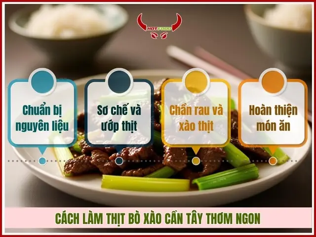 Cách Nấu Cần Tây Xào Thịt Bò Mềm Ngọt, Xanh Giòn Chuẩn Vị