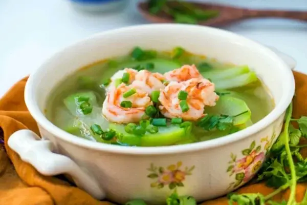 cách nấu canh bầu tôm