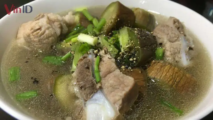 cách nấu canh cà tím