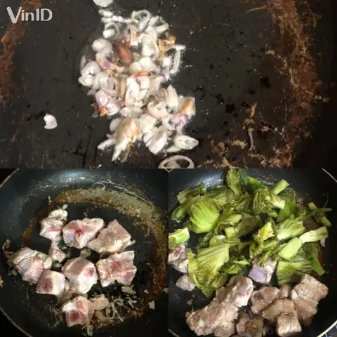 Xào sườn non với cải chua