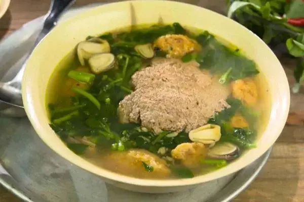 cách nấu canh cua mồng tơi