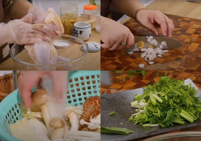 cách nấu canh gà nấm