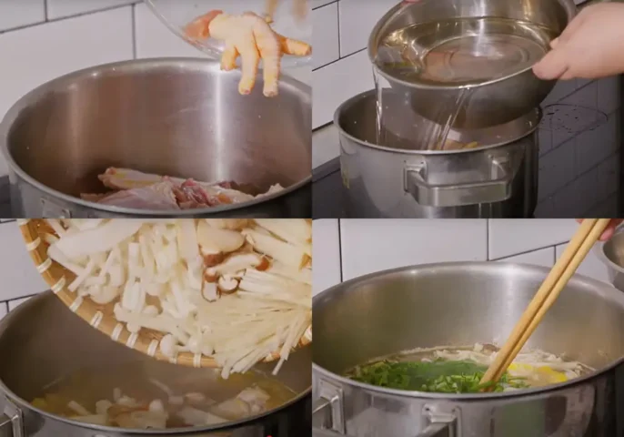 cách nấu canh gà nấm