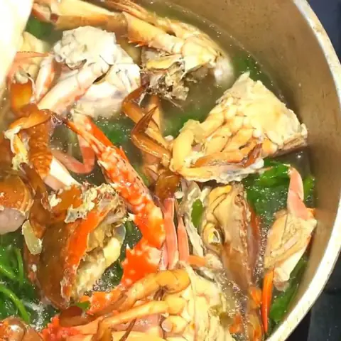 cách nấu canh ghẹ với rau muống