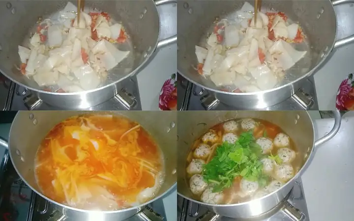 Bước 4Nấu canh