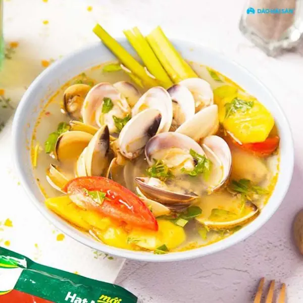 cách nấu canh ngao dứa