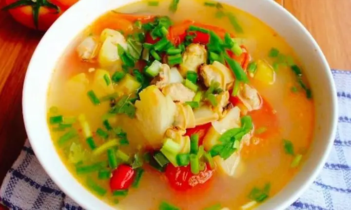 cách nấu canh ngao với cà chua