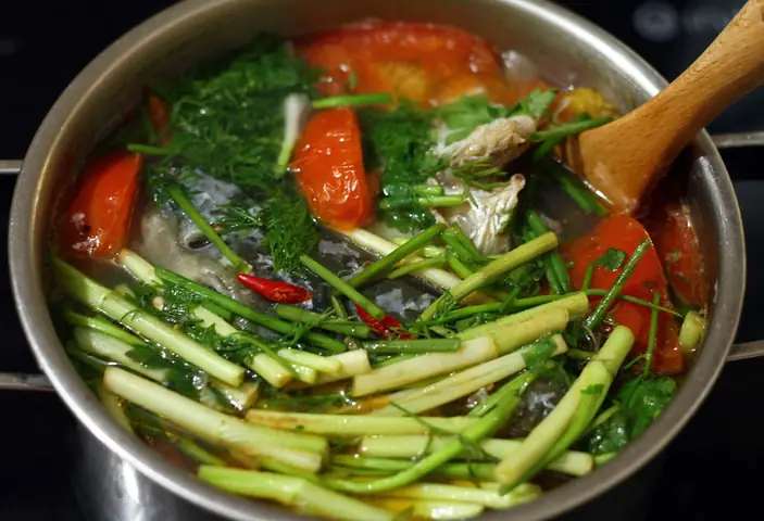 cách nấu canh rau cần