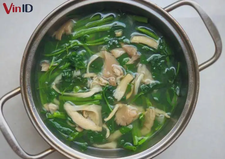 cách nấu canh rau muống
