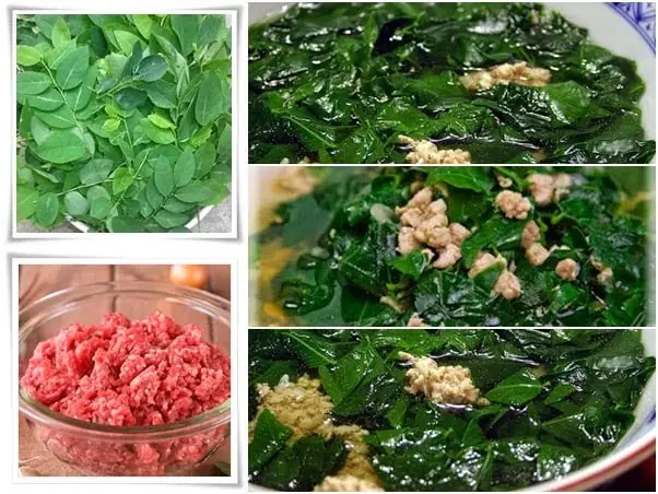 cách nấu canh rau ngót thịt băm