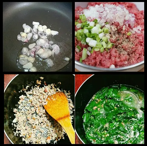 Cách nấu canh rau ngót thịt băm bổ dưỡng cho bà đẻ