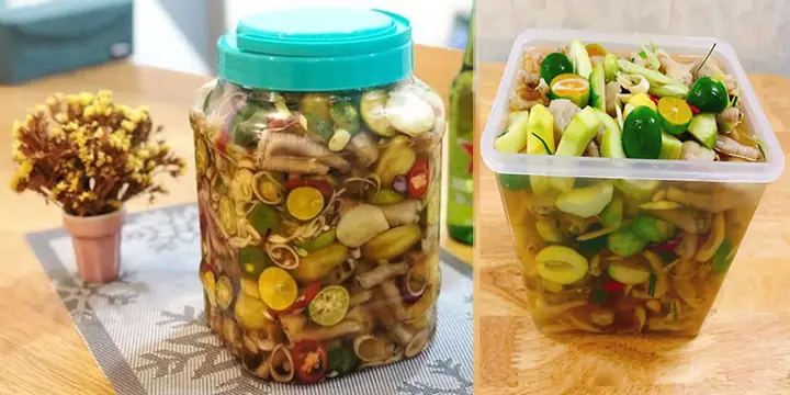 Bước 3: Ngâm Chân Gà Sả Tắc – Hoàn Thiện Hương Vị