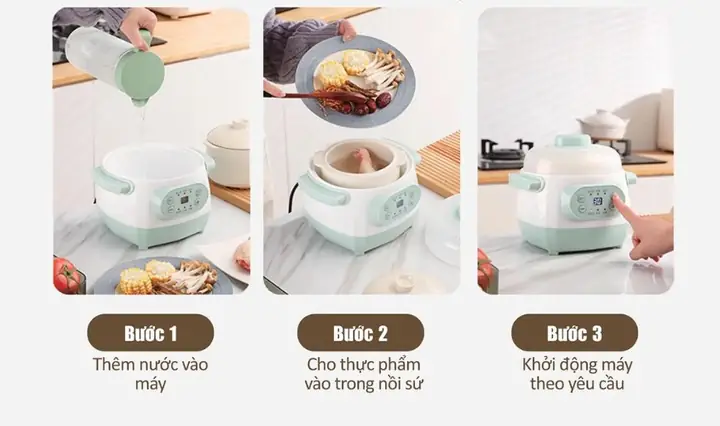 Cách Nấu Cháo Ăn Dặm Bằng Nồi Nấu Cháo Chậm Đơn Giản Cho Bé