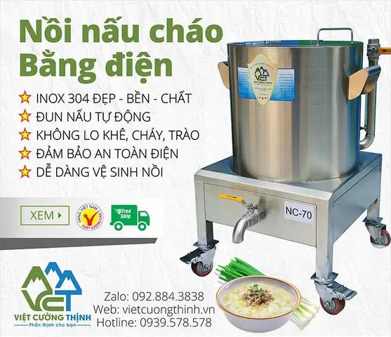 Hướng Dẫn Chi Tiết Cách Nấu Cháo Bằng Nồi Điện Công Nghiệp Hiệu Quả